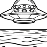 coloriage UFO pour enfants à imprimer