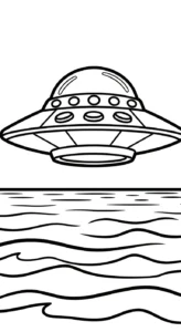 coloriage UFO pour enfants à imprimer