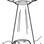 coloriage UFO à imprimer gratuitement pdf