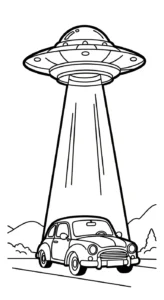 coloriage UFO à imprimer gratuitement pdf