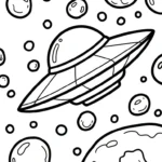 coloriage UFO à imprimer pour enfant de 9 ans
