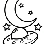 coloriage UFO pour bebe a imprimer