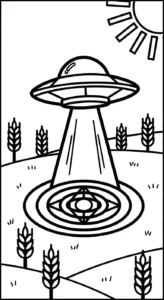 coloriage UFO pour bebe a imprimer