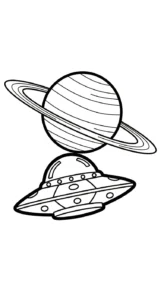 coloriage UFO a colorier en ligne gratuitement