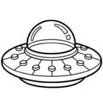 coloriage UFO pour enfant de 6 ans