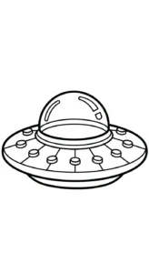 coloriage UFO pour enfant de 6 ans