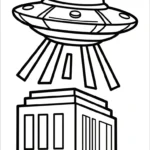 coloriage UFO à imprimer pour enfant de 3 ans