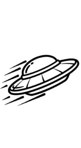 coloriage UFO a imprimer pour enfant de 4 ans