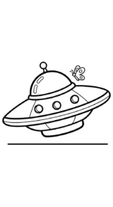 coloriage UFO de pour enfants
