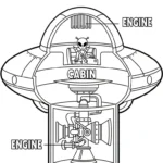coloriage UFO à imprimer gratuit