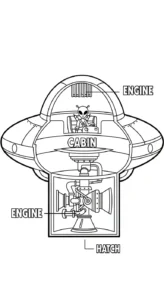 coloriage UFO à imprimer gratuit