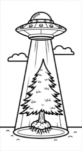 coloriage UFO et apprentissage