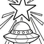 coloriage UFO pour enfants