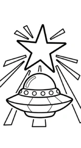 coloriage UFO pour enfants