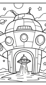 coloriage UFO a dessiner en ligne