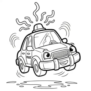 coloriage Voiture de Police en ligne pour enfant