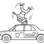 coloriage Voiture de Police à imprimer pdf gratuit