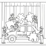 coloriage Voiture de Police pour enfant de 4 ans