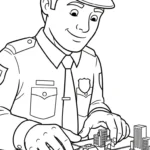 coloriage Voiture de Police à imprimer gratuit