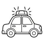 coloriage Voiture de Police à imprimer pdf gratuit
