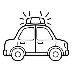 coloriage Voiture de Police à imprimer pdf gratuit