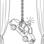 coloriage Voiture de Police pour enfant de 2 ans