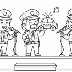 coloriage Voiture de Police pour enfant de 4 ans
