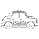 coloriage Voiture de Police pour enfant de 2 ans