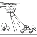 télécharger coloriage Voiture de Police gratuit