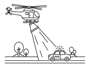 télécharger coloriage Voiture de Police gratuit