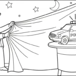 coloriage Voiture de Police à imprimer pour enfants
