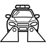 coloriage Voiture de Police à imprimer pour enfant de 4 ans