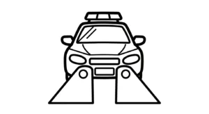 coloriage Voiture de Police à imprimer pour enfant de 4 ans