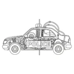 coloriage Voiture de Police gratuit