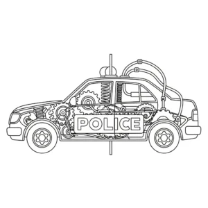coloriage Voiture de Police gratuit