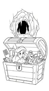 coloriage Ariel updated pour enfant de 4 ans