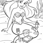coloriage Ariel updated a dessiner en ligne