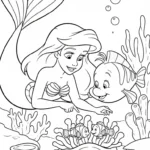 coloriage Ariel updated à imprimer kawaii