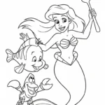 coloriage Ariel updated gratuit à imprimer