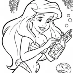 coloriage Ariel updated gratuit pour enfants
