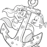 coloriage Ariel updated pour bebe a imprimer