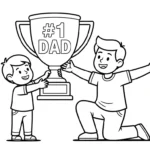 coloriage Bonne Fête Papa updated pour enfants à imprimer