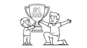coloriage Bonne Fête Papa updated pour enfants à imprimer