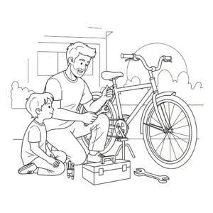 coloriage Bonne Fête Papa updated pour enfant de 5 ans