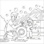 coloriage Bonne Fête Papa updated et decoupage