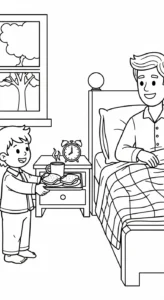 coloriage Bonne Fête Papa updated à imprimer kawaii