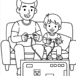 coloriage Bonne Fête Papa updated pour enfant de 7 ans