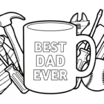 coloriage Bonne Fête Papa updated a dessiner en ligne