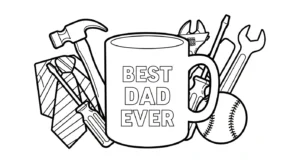 coloriage Bonne Fête Papa updated a dessiner en ligne