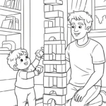 coloriage Bonne Fête Papa updated à imprimer kawaii